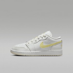 Nike Air Jordan 1 Low Skor Barn Vita | 153-YUGQWS