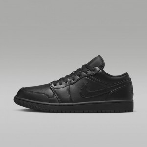 Nike Air Jordan 1 Low Skor Dam Svarta | 751-JQSZRW