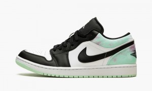 Nike Air Jordan 1 Low 'Tie-Dye' Skor Herr Svarta Vita Blå | 647-OKZEAW