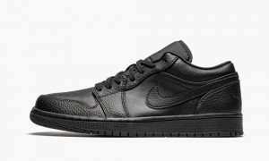 Nike Air Jordan 1 Low 'Triple Black' Skor Herr Svarta | 957-VCIEQT