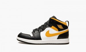 Nike Air Jordan 1 MID PS 'Pollen' Skor Barn Vita Svarta | 501-DZTAIU