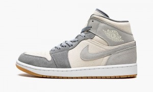 Nike Air Jordan 1 MID SE 'Coconut Milk' Skor Herr Grå | 754-MLZTDC