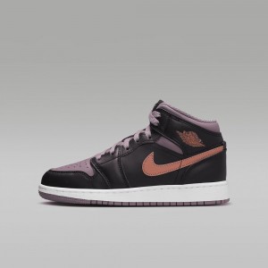 Nike Air Jordan 1 MID SE Skor Barn Lila | 945-DEUKSP