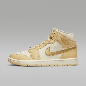 Nike Air Jordan 1 MID SE Skor Dam Gula | 362-ROUHIC