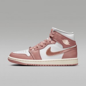 Nike Air Jordan 1 MID SE Skor Dam Rosa | 780-CURFSB