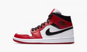 Nike Air Jordan 1 Mid 'Chicago 2020' Skor Herr Vita Röda Svarta | 246-DFQBJL