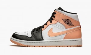 Nike Air Jordan 1 Mid 'Crimson Tint' Skor Herr Röda Vita Svarta | 459-NGHUTL