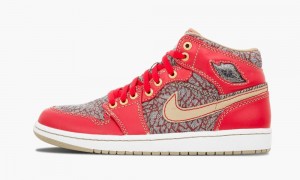 Nike Air Jordan 1 Mid 'Denim Pack' Skor Herr Röda | 890-JKNBCL