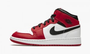 Nike Air Jordan 1 Mid GS 'Chicago 2020' Skor Barn Vita Röda Svarta | 836-XSQMNI