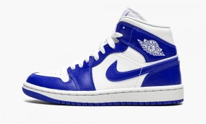 Nike Air Jordan 1 Mid 'Kentucky Blue' Skor Dam Vita Kungsblått Vita | 792-NORZPW