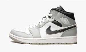 Nike Air Jordan 1 Mid 'Light Smoke Grey 2.0' Skor Herr Grå Vita | 596-WOEAVG