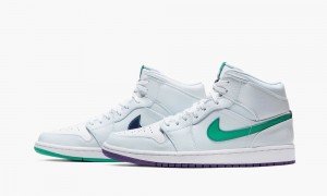 Nike Air Jordan 1 Mid 'Nike Hoops - Luka Doncic' Skor Herr Vita Gröna | 431-VXQPAJ