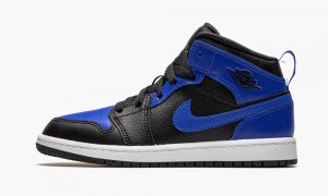 Nike Air Jordan 1 Mid PS 'Hyper Royal / Black' Skor Barn Svarta Kungsblått Vita | 385-CMEFKG