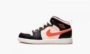 Nike Air Jordan 1 Mid (PS) Skor Barn Svarta | 970-RULOZP