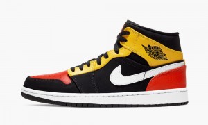 Nike Air Jordan 1 Mid SE 'Amarillo Orange' Skor Herr Svarta Orange | 481-PBGEQH