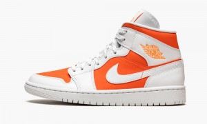 Nike Air Jordan 1 Mid SE 'Bright Citrus' Skor Dam Ljusorange Vita | 125-ERULSJ