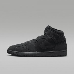 Nike Air Jordan 1 Mid SE Craft Skor Dam Mörkgrå Röda Svarta | 762-PWDAHK