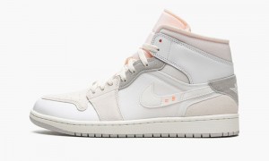 Nike Air Jordan 1 Mid SE Craft Skor Herr Vita Grå | 426-GQZPUH