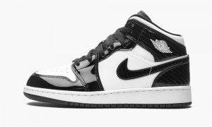 Nike Air Jordan 1 Mid SE GS 'All-Star Weekend 2021' Skor Barn Svarta Vita | 936-MWKZTF