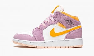 Nike Air Jordan 1 Mid SE GS 'Arctic Pink' Skor Barn Rosa Guld | 795-ZVYNUC