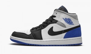 Nike Air Jordan 1 Mid SE 'Game Royal Black Tå' Skor Herr Vita Kungsblått Svarta | 617-XYLFBT