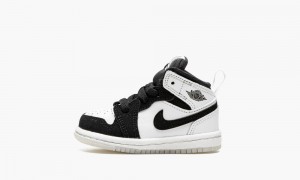 Nike Air Jordan 1 Mid SE (TD) 'Diamond' Skor Barn Vita Svarta | 356-LVZYKX