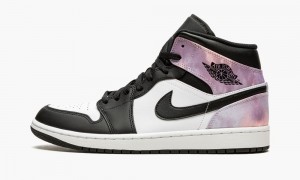 Nike Air Jordan 1 Mid SE 'Tie-Dye' Skor Herr Svarta Korall Vita | 389-BMUQSI