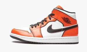 Nike Air Jordan 1 Mid SE 'Turf Orange' Skor Herr Orange Svarta Vita | 371-EDSPYC