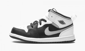 Nike Air Jordan 1 Mid (TD) 'White Shadow' Skor Barn Svarta Grå Vita | 308-FOXWUV