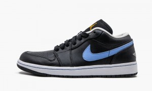 Nike Air Jordan 1 Phat Low Skor Herr Svarta Blå Vita | 207-WUMAGI