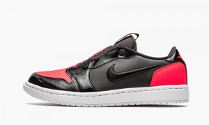 Nike Air Jordan 1 RET LOW SLIP Skor Dam Ljusröda Svarta Vita | 156-DAIPCB