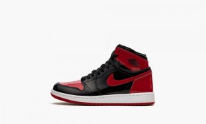 Nike Air Jordan 1 Retro High GS 'Lack Bred' Skor Barn Svarta Röda Vita | 517-JYNLZT