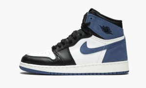 Nike Air Jordan 1 Retro High OG BG 'Blue Moon' Skor Barn Vita Blå Svarta | 978-LYTQNG