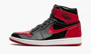 Nike Air Jordan 1 Retro High OG 'Bred Lack' Skor Herr Svarta Vita Röda | 345-WQNHSA