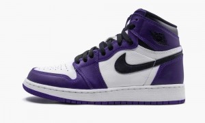 Nike Air Jordan 1 Retro High OG GS 'Court Purple 2.0' Skor Barn Lila Svarta Vita | 127-VRSGTE