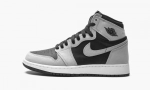 Nike Air Jordan 1 Retro High OG GS 'Shadow 2.0' Skor Barn Svarta Ljusgrå Vita | 651-OBSZYX