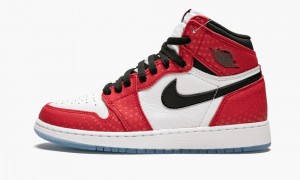 Nike Air Jordan 1 Retro High OG GS 'Spider-Man Origin Story' Skor Barn Röda Svarta Vita Blå | 640-DWKRAY