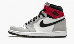 Nike Air Jordan 1 Retro High OG 'Light Smoke Grey' Skor Herr Vita Svarta Ljusgrå | 815-ULOPHV