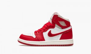 Nike Air Jordan 1 Retro High OG PS 'Varsity Red' Skor Barn Vita Rosa Röda | 263-XSVCDP