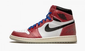 Nike Air Jordan 1 Retro High OG 'Trophy Room - With Blue Laces' Skor Herr Vita Röda Svarta | 016-WQIMNR