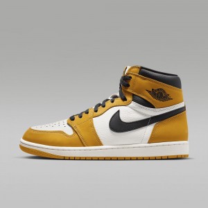 Nike Air Jordan 1 Retro High OG "Yellow Ochre" Skor Herr Gula Svarta | 065-FIXNQY