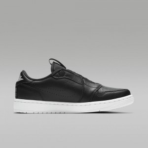 Nike Air Jordan 1 Retro Low Slip Skor Dam Svarta | 672-FUQDJZ