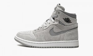 Nike Air Jordan 1 Zoom Air CMFT 'Grey Fog' Skor Dam Grå Svarta | 948-ZXSMWP