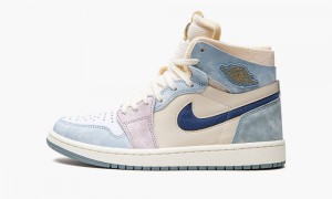 Nike Air Jordan 1 Zoom Air CMFT Skor Herr Blå Grå Marinblå | 435-PCLWDE