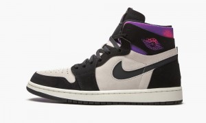 Nike Air Jordan 1 Zoom Bekvämlighet 'PSG' Skor Herr Vita Svarta Lila | 957-HJFQKW