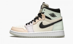 Nike Air Jordan 1 Zoom CMFT 'Easter' Skor Dam Vita Svarta Ljuslila | 736-RQWASC