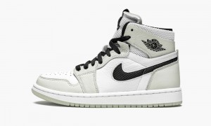 Nike Air Jordan 1 Zoom CMFT 'Light Bone' Skor Dam Svarta Vita | 539-HRWDCI