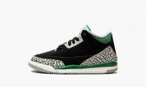 Nike Air Jordan 3 Retro PS 'Pine Green' Skor Barn Svarta Silver Vita Mörkgröna | 470-WCROSN