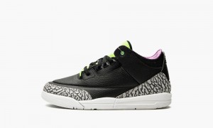 Nike Air Jordan 3 Retro SE PS 'Electric Green' Skor Barn Svarta Vita Gröna | 432-LVPQSF