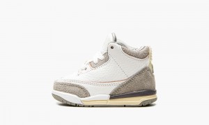 Nike Air Jordan 3 Retro SP TD 'A Ma Maniere - Raised By Women' Skor Barn Vita Grå | 572-SEQUXJ